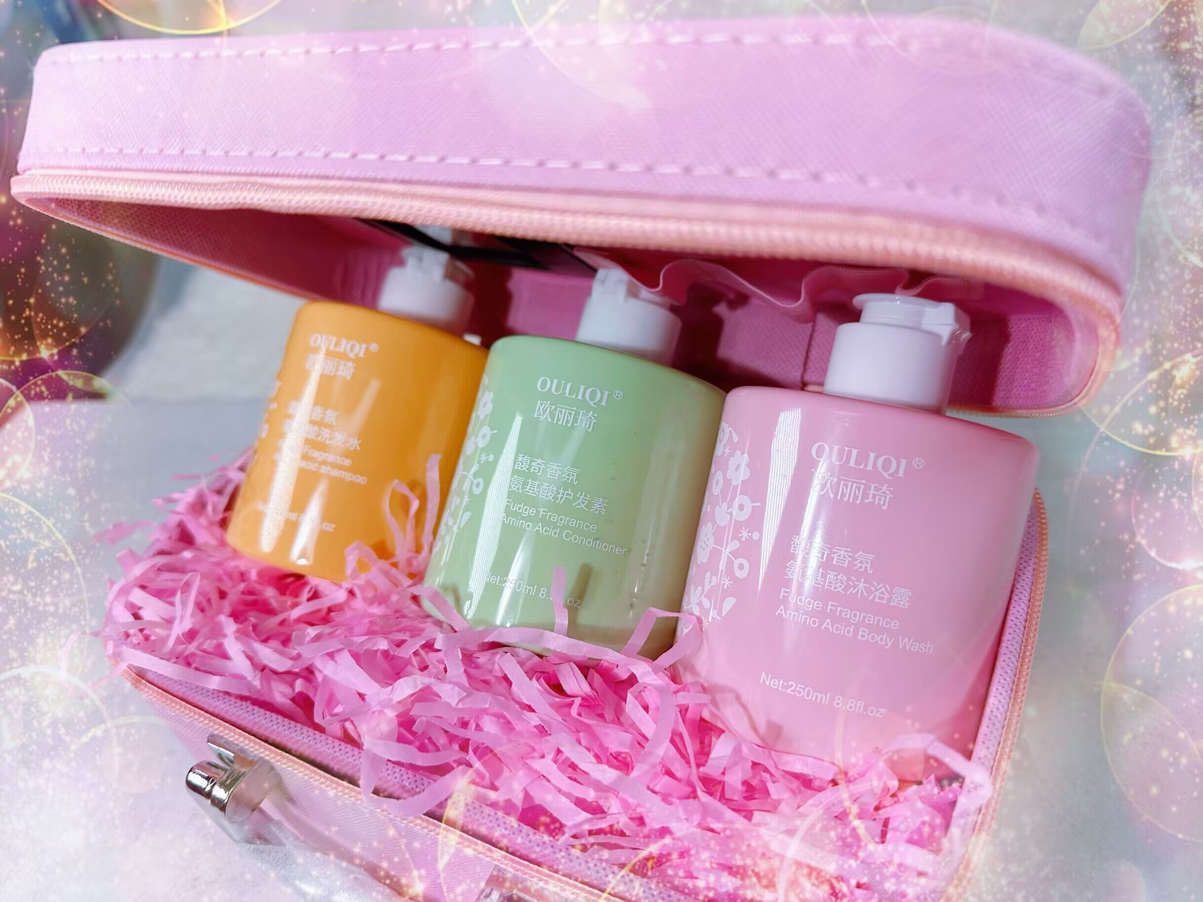 Small Pink Ouliqi 3pcs Wash Set 1