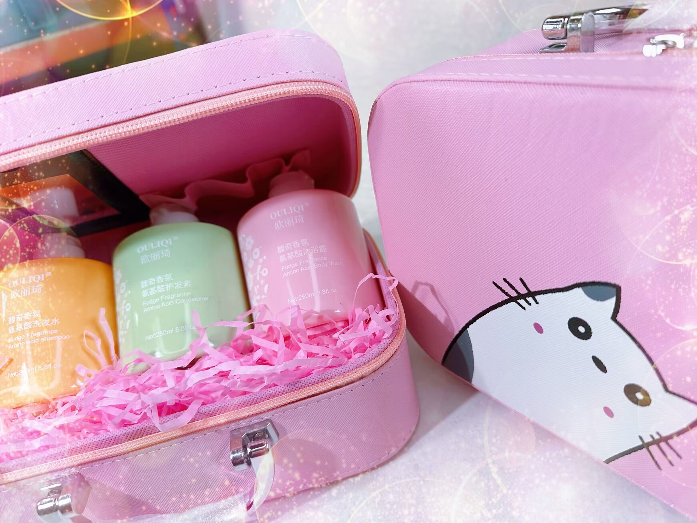 Small Pink Ouliqi 3pcs Wash Set 3